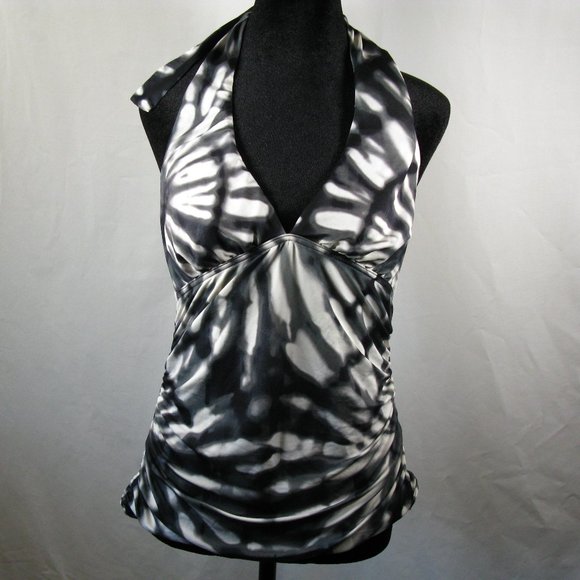 Calvin Klein Other - Calvin Klein Halter Swim top Tankini - Sz 6 - Gently worn - Black/White Tie Dye